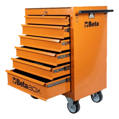 C04-BOX – Carro P/ Ferramentas Mod. BETA BOX C/ 6 Gavetas – Laranja